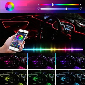 RGB СВЕТОДИОДНОЕ ОСВЕЩЕНИЕ ИНТЕРЬЕРА САЛОНА АВТОМОБИЛЯ