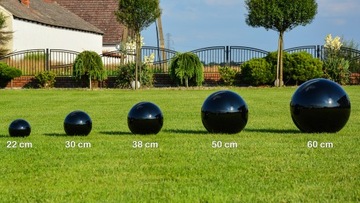 Декоративный САДОВЫЙ ШАР, диаметр 38 см, ЧЕРНЫЙ
