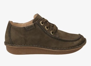 CLARKS PÓŁBUTY DAMSKIE KHAKI SKÓRZANE 39 1ŻBA