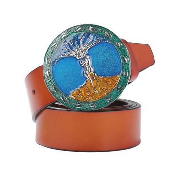 ch-Tree of Life Belt Greek Mythology Brown