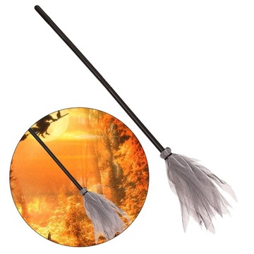 Хэллоуин ведьма метла соломенная соломенная ведьма метла реквизит серый