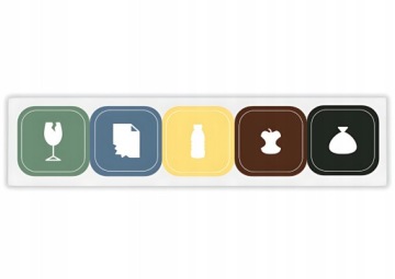 Набор из 3 мусорных баков с педалью, разные цвета для сортировки, 40 л, черный