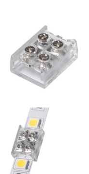 Złączka Szybkozłączka Do Taśmy LED COB 10mm Obustronna Taśma-Taśma Śrubka