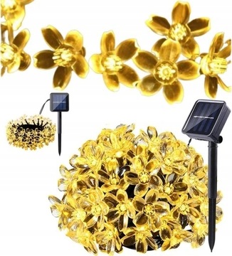Girlanda solarna Świecące Lampki Led KWIATKI