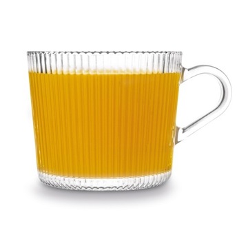 Zestaw SZKLANKI DO KAWY napojów SZKLANY KUBEK do herbaty Z UCHEM 6x400ml