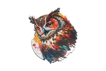 Puzzle Drewniane Premium EKO Układanka Sowa A4