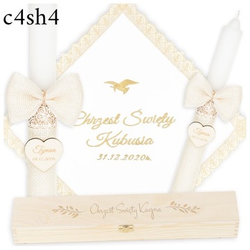 Деревянная шкатулка СВЕЧА И КРЕЩЕНИЕ - ПОДЕЛКА КРЕЩЕНИЕ И СВЕЧА