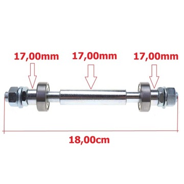 ОСЬ КОЛЕСА ПЕРЕДНЯЯ ЗАДНЯЯ ДЛЯ МОТОВЕЛОСИПЕДА ПОДШИПНИКИ ВТУЛКА