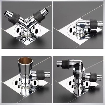 Переходник для трапа в полу Тройник-заглушка двойного назначения для Y-образной переходной трубы