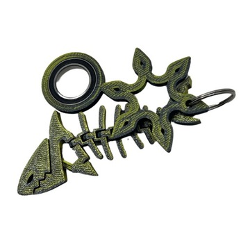 Keyrambit brelok gwiazda samuraja spinner zestaw + rekin flexi kolor gold