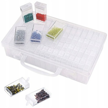 Diamond Painting Pudełko Organizer Pojemnik 64 SZT