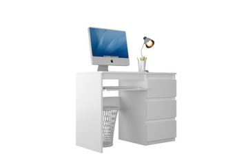 ДЕТСКИЙ СТОЛ, просторный, белый, 3 ящика, 100 см.