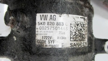 ALTEA XL 1.4 TSI KOMPRESOR KLIMATIZACE 5K0820803C
