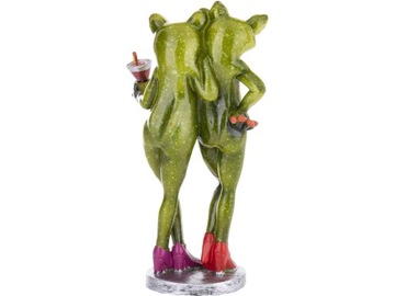 Декоративная фигурка лягушки 18 х 10 х 7 см Две дамы-лягушки с напитками Друзья