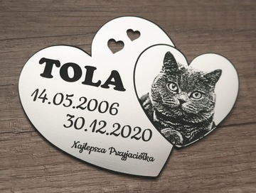 Надгробие для собаки и кошки с ГРАВИРОВКОЙ фотографии.