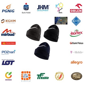 Czapka zimowa męska Nike BEANIE GFA TEAM Czarna Ciepła roz. uniwersalny