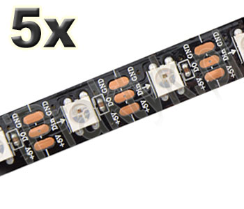 5x WS2812B Programowalna Adresowalna Dioda RGB