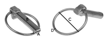 ПРОБКА ЦАПКА СЕЛЬСКОХОЗЯЙСТВЕННАЯ БАЛКА ШТИФТ С КОЛЬЦОМ, 8 мм, 5 шт.