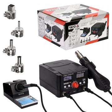 YATO YT-82458 2w1 stacja lutownicza + stacja HOT AIR z podwójnym wyśw. LED