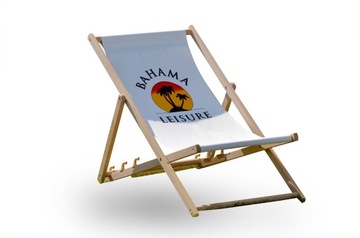Leżak plażowy drewniany Producent 100 % BAWEŁNA !