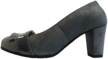 Мягкие туфли на шпильке графитового цвета R.Polański 37