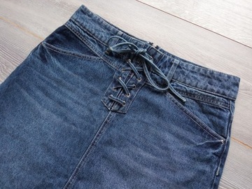 TU_МОДНАЯ ДЖИНСОВАЯ ЮБКА С КРУЖЕВОМ_38/М