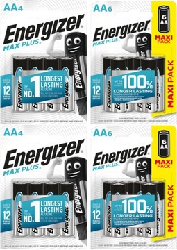 20 щелочных батареек Energizer AA MAX PLUS LR6, толстые палочки