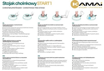 СТАБИЛЬНАЯ - ПОДСТАВКА ДЛЯ РОЖДЕСТВЕНСКОЙ ЕЛКИ KAMAI START 1 ДЛЯ ЕЛКИ ВЫСОТОЙ 2,0 М