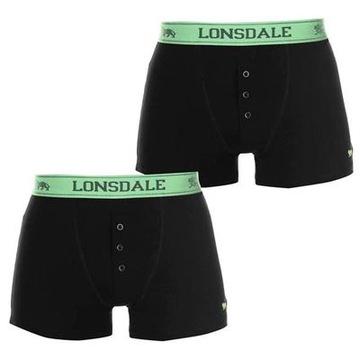 Lonsdale bokserki, 2 sztuki, czarne FL, r. M