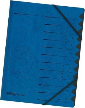 Herlitz 10843316 Folder indeksowy 1-12 Niebieski