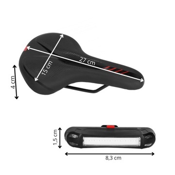 ВЕЛОСИПЕДНОЕ СЕДЛО ГЕЛЕВОЕ ТРЕККИНГОВАЯ ЛАМПА СИЛИКОНОВАЯ УЗКАЯ ВЕНТИЛЯЦИЯ МЯГКАЯ