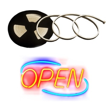 Taśma LED NEON Flex Neutralna 5m IP65 Cięcie 1cm