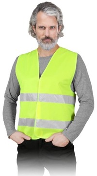 KAMIZELKA OSTRZGAWCZA ODBLASKOWA LUMI ŻÓŁTA roz XL