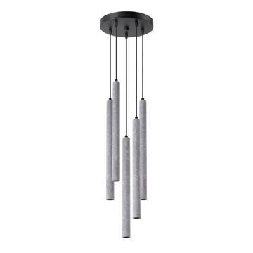 Lampa wisząca PASTELO 5P beton do jadalni salonu korytarza Sollux Lighting