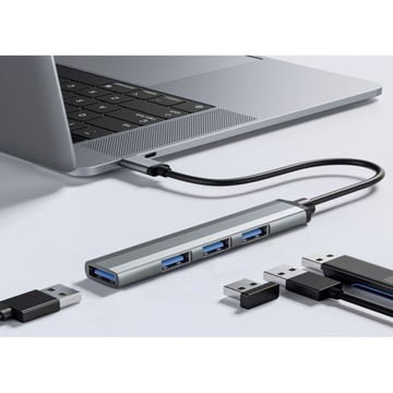 USB-концентратор-адаптер-сплиттер USB-портовый разветвитель станции x 4, тонкий