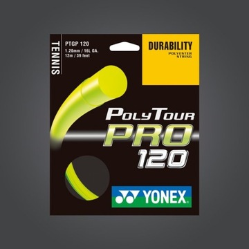 Naciąg tenis ziemny Yonex Poly Tour 120 Yellow