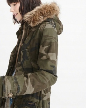 Abercrombie&Fitch kurtka 38 M camo parka moro 1050 zł !\