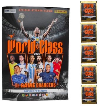 ALBUM FIFA WORLD CLASS 2024 PANINI NA NAKLEJKI + 5 SASZETEK Z NAKLEJKAMI