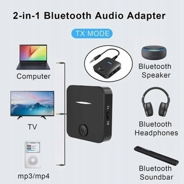 Аудио передатчик и приемник Bluetooth 5.0 2 в 1