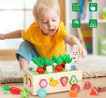 ФРУКТОВАЯ ПАЗЗЛ МОНТЕССОРИ ДЕРЕВЯННАЯ ИГРА ДЛЯ ДЕТЕЙ