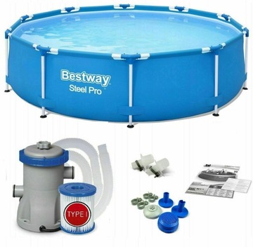 BASEN OGRODOWY STELAŻOWY Z POMPĄ 305 X 76 CM BESTWAY 56679