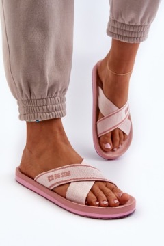 ТАПОЧКИ ЖЕНСКИЕ BIG STAR NN274A058 РОЗОВЫЕ 37