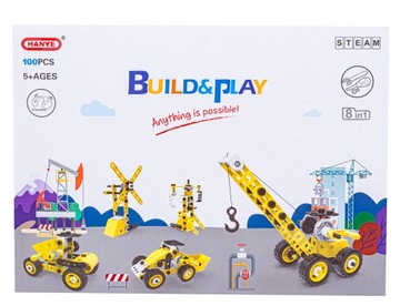 КРЕАТИВНЫЙ НАБОР Конструкторы Машинки 8в1 Подвижные элементы 100 шт.