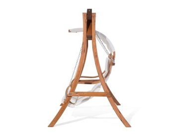 Бежевые деревянные садовые качели Aprilia!