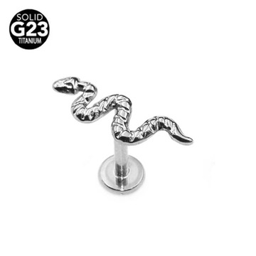 Пирсинг Labret de Puma de Abeja De Serpiente de Titanio G23, Pendiente