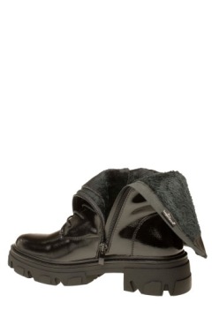 SERGIO LEONE ЖЕНСКИЕ БОТИНКИ GLANS TRAPPERS ЧЕРНЫЙ ЛАК TR747 R 40