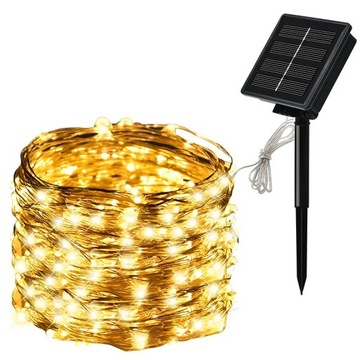 LED zewnętrzna lampa solarna łańcuchy świetlne 10