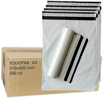 FOLIOPAKI FOLIOPAK KURIERSKIE A3 310x420mm 500szt.