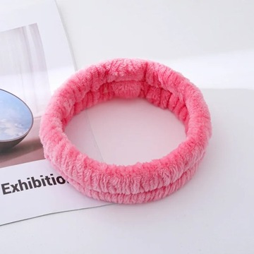 2PC/Set Plush Solid Color Wash Face Sports Wrist Band Women Waterproof