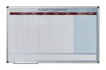 Planer mag.-suchości. rama alum. tygodniowy 60x90